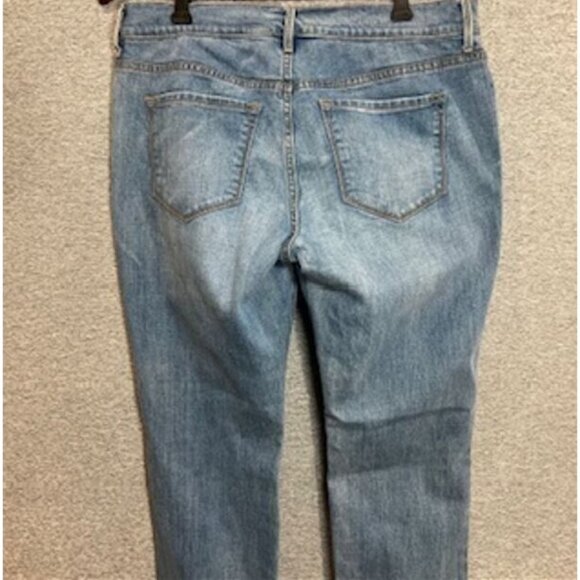 Old Navy Womens Jeans Size 6 Blue Denim Original Mid Rise Distressed Straight - Picture 6 of 14